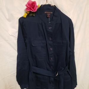 Jennifer & Grace Navy Blue Shacket
